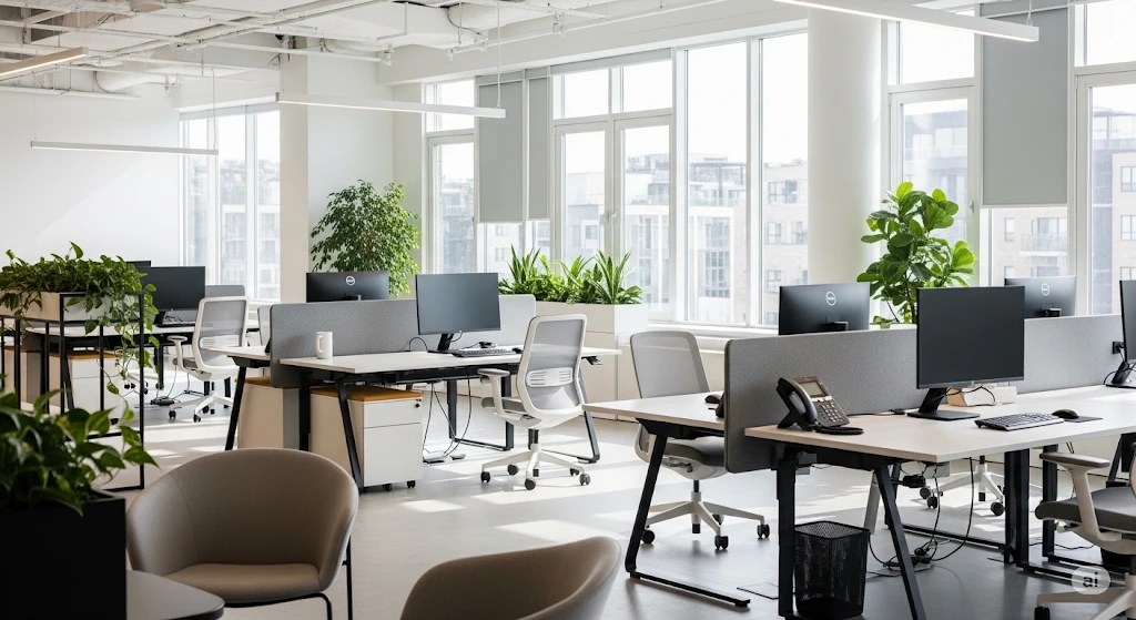 Modern office workspace